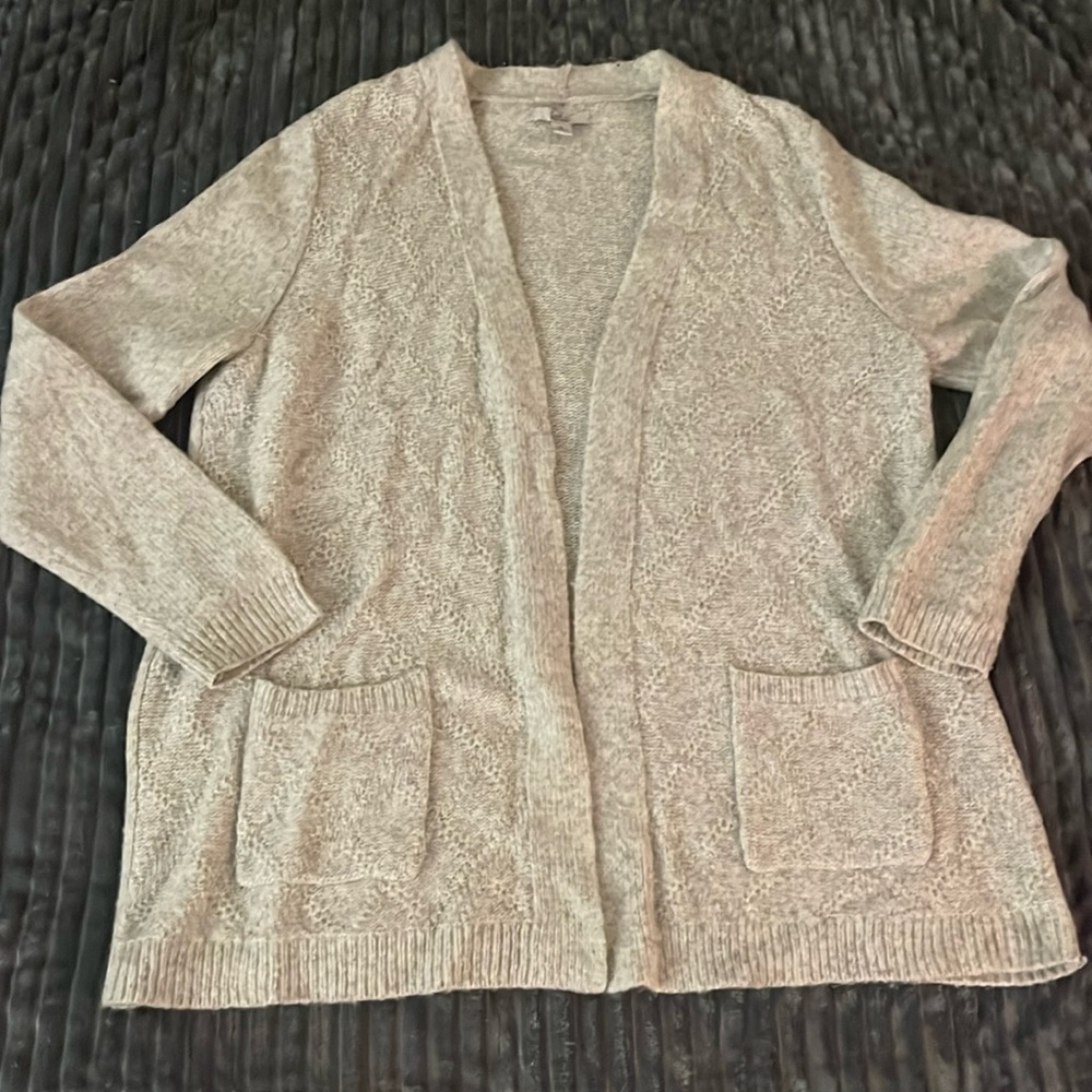 Light Grey Croft & Barrow Xl Sweater Jacket So Soft and comfy and warm